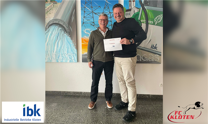 ibk unterstützt den FC Kloten auch in den kommenden 2 Jahren